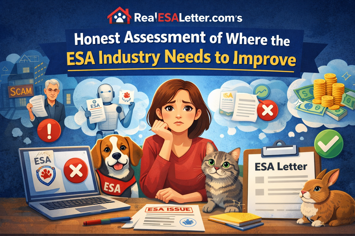 RealESALetter.com's Honest Assessment of Where the ESA Industry Needs to Improve