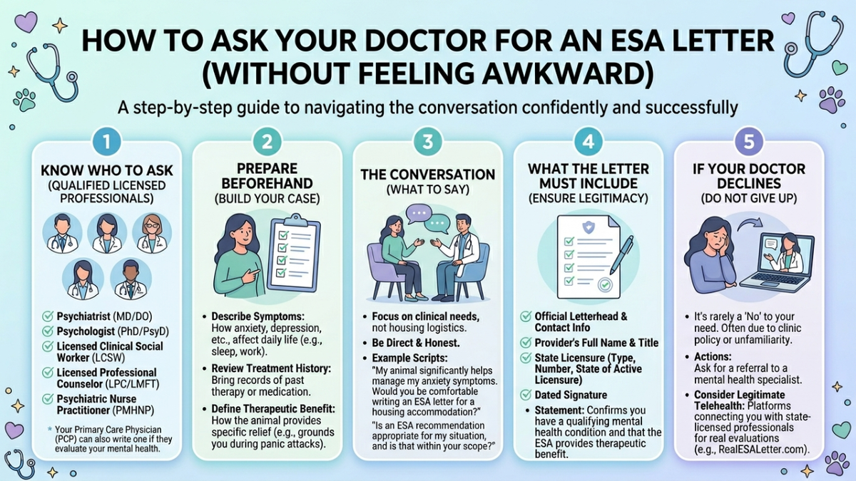 How to Ask Your Doctor for an ESA Letter (Without Feeling Awkward)