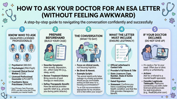 How to Ask Your Doctor for an ESA Letter (Without Feeling Awkward)